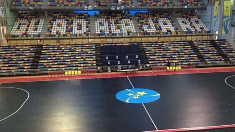 El Palacio Multiusos ya luce nueva imagen para albergar la Final Four.