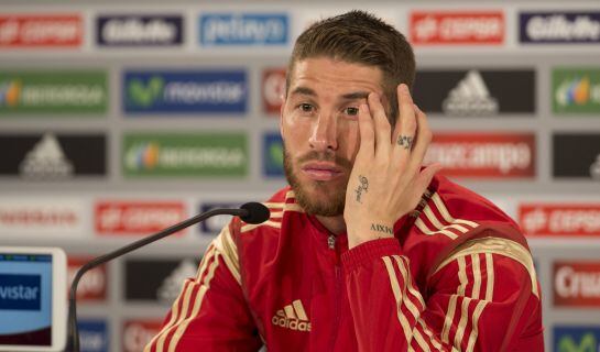 Sergio Ramos atiende a la prensa