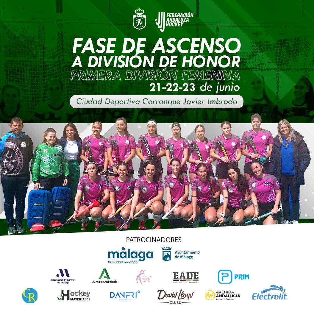 El Hockey Málaga Carranque Candelaria disputará la fase de ascenso a la División de Honor de hockey hierba