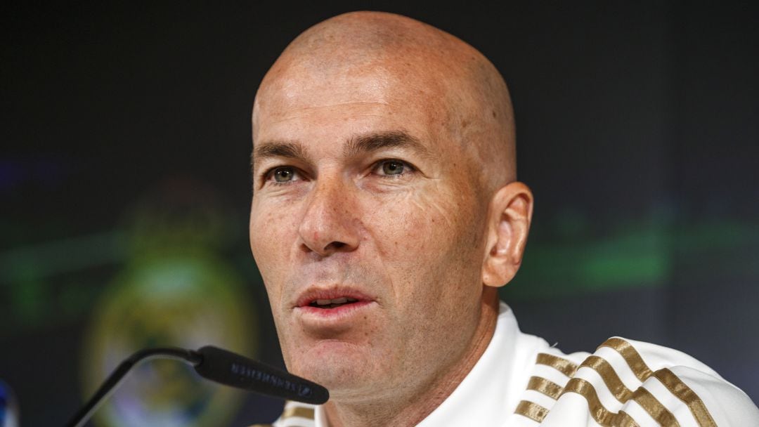 Zidane durante una rueda de prensa 