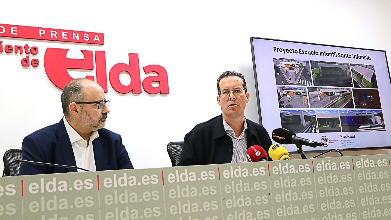 Jesús Sellés, concejal de Urbanismo de Elda, junto a Rubén Alfaro, alcalde de Elda