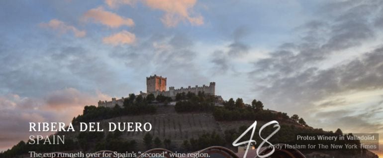 Imagen elegida por el diario para promocionar la Ribera del Duero como destino turístico 