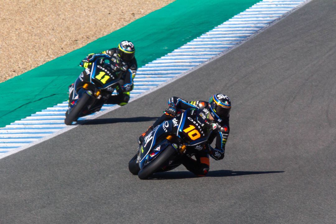 Luca Marini rodando el sábado en la pista del Circuito de Jerez