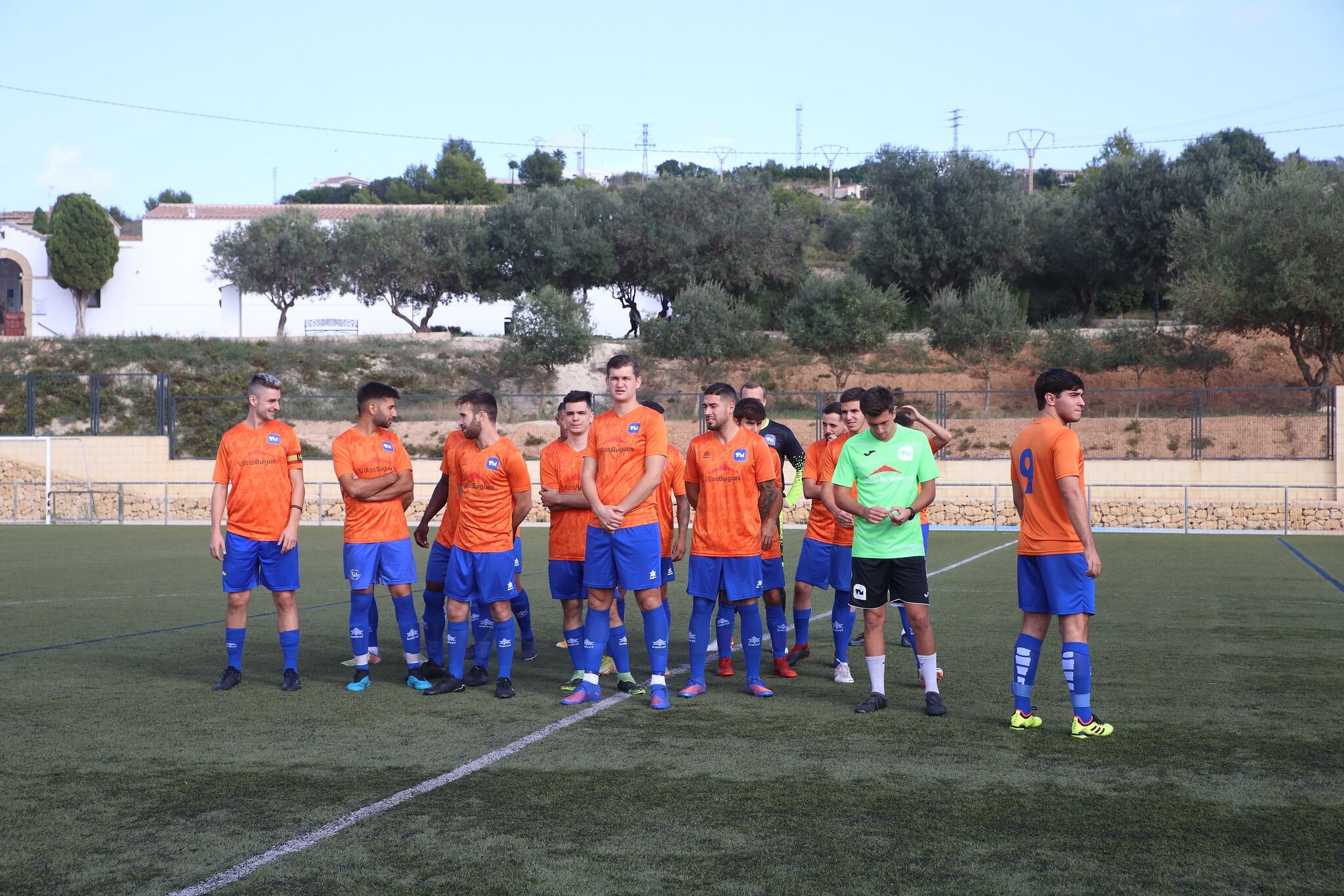 FB Teulada Moraira, antes de un partido.