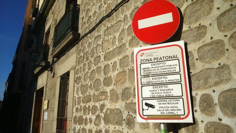 Restricciones de acceso a la zona peatonal