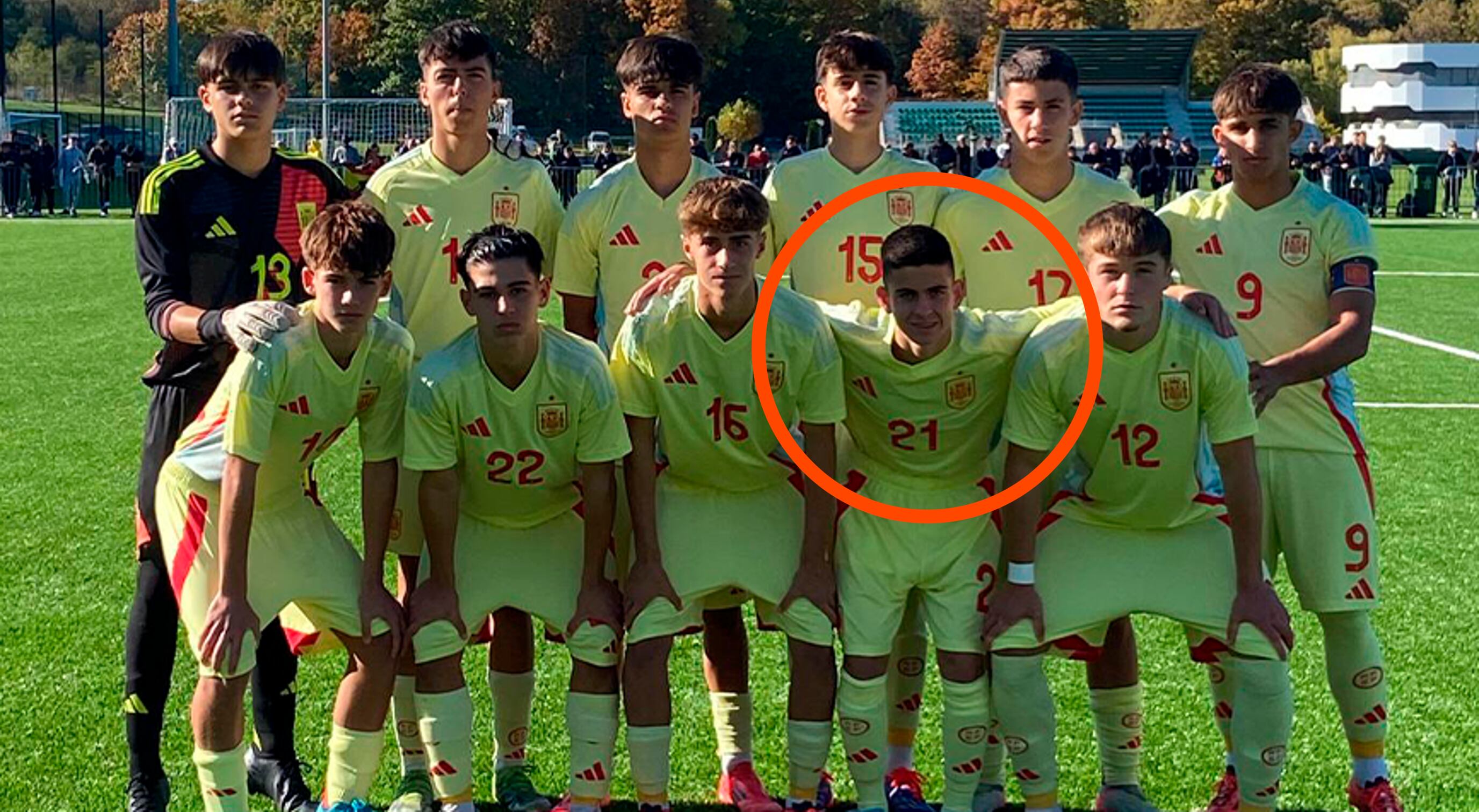 Pablo Oria, con la Sub-15.