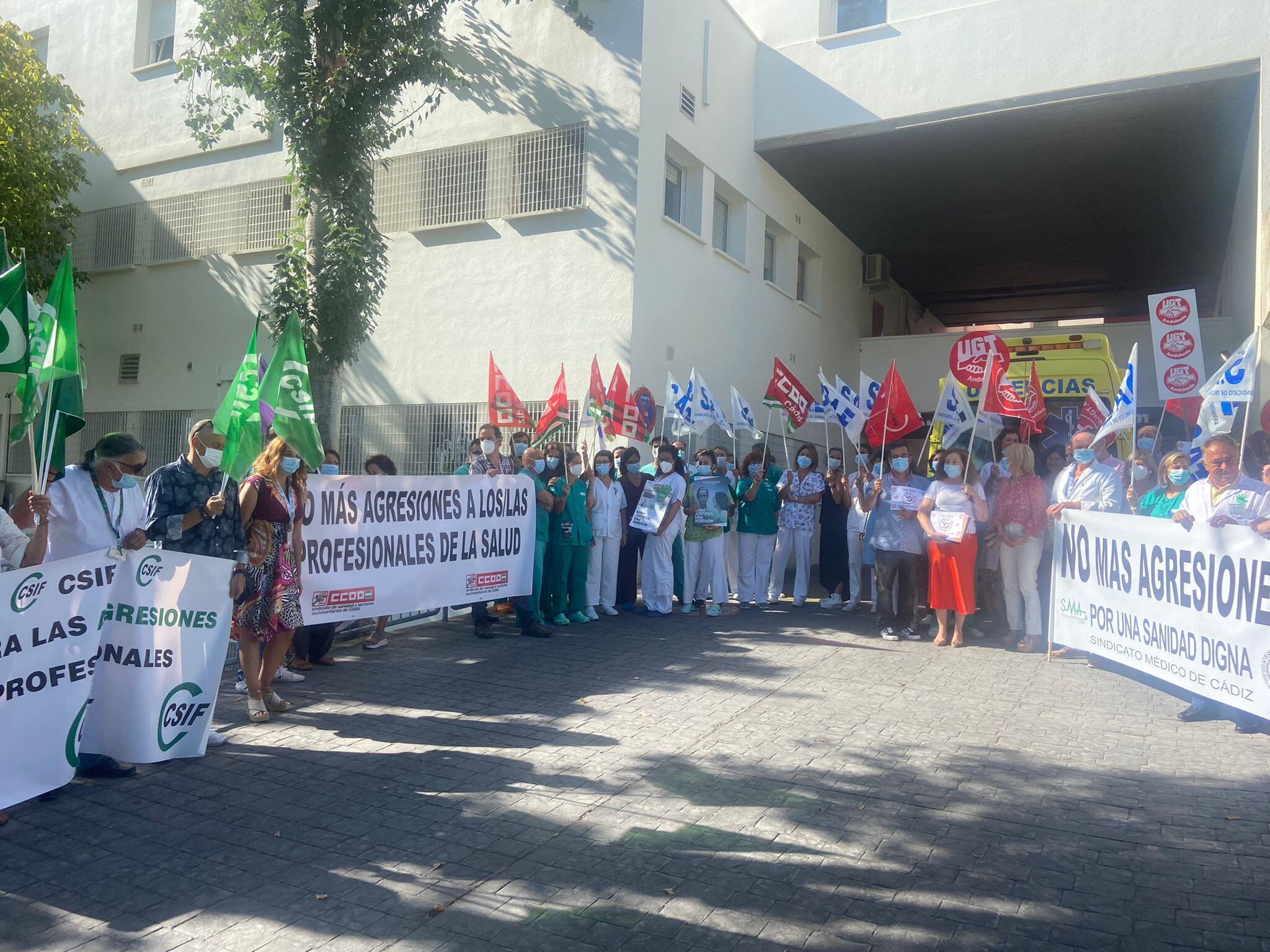 Concentración en el Hospital de Jerez