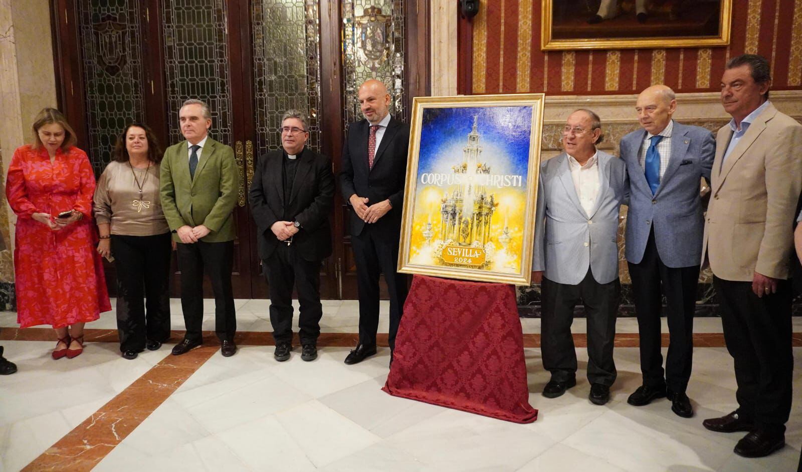 Presentación en el Ayuntamiento de Sevilla del Cartel del Corpus Christi 2024