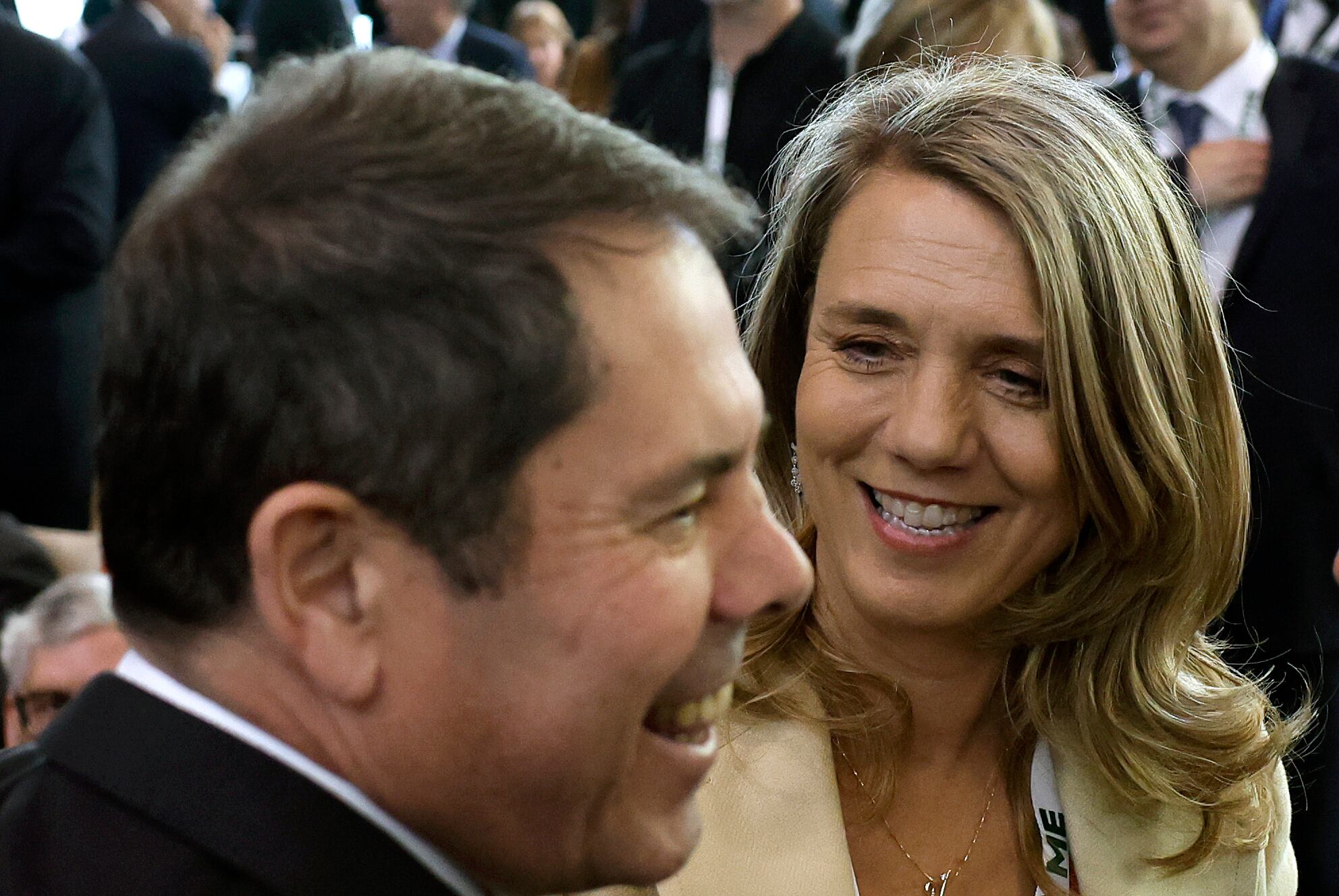 Gerardo Cuerva (i), y la nueva líder de Cepyme, Ángela de Miguel (d)