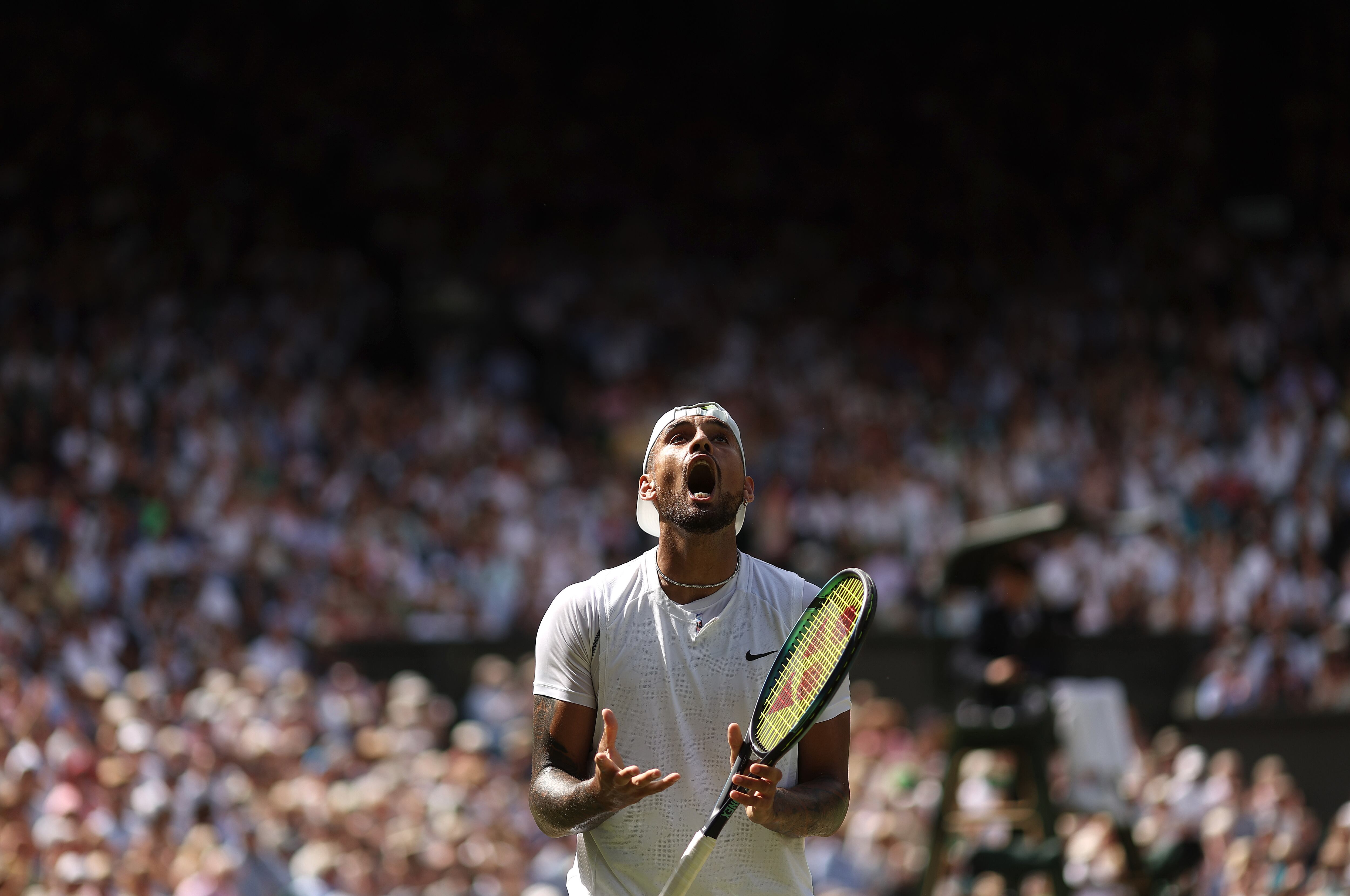 Nick Kyrgios, en la final de Wimbledon