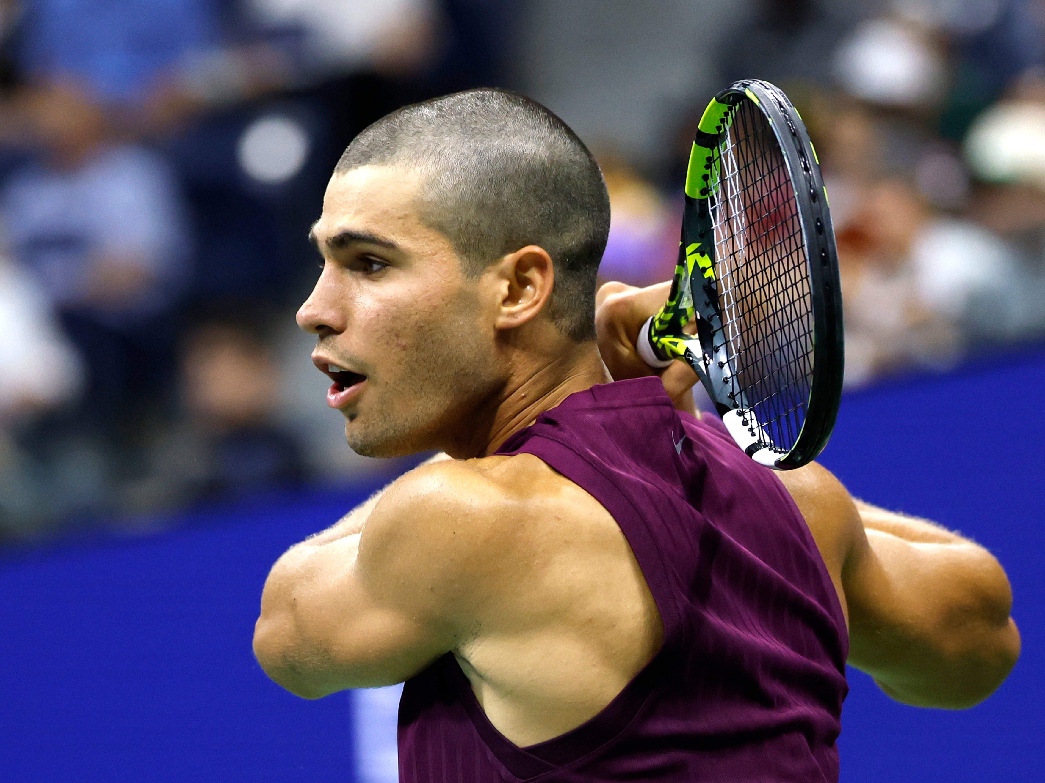 Carlos Alcaraz estrena nuevo corte de pelo en el US Open