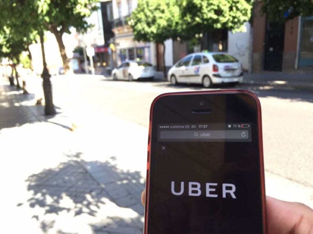 Taxis y aplicación de Uber
