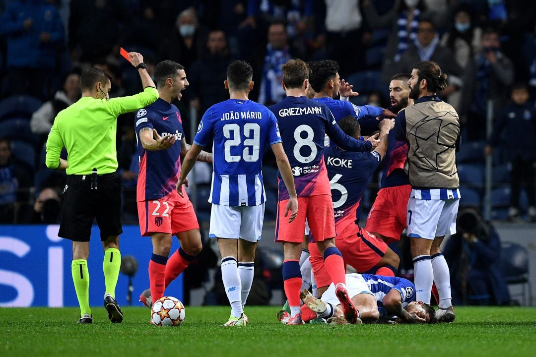 La trifulca entre el Porto y el Atlético de Madrid