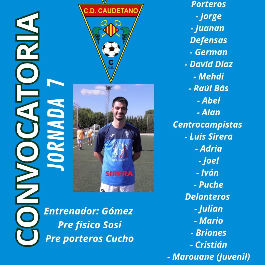 Convocatoria de jugadores del CD Caudetano