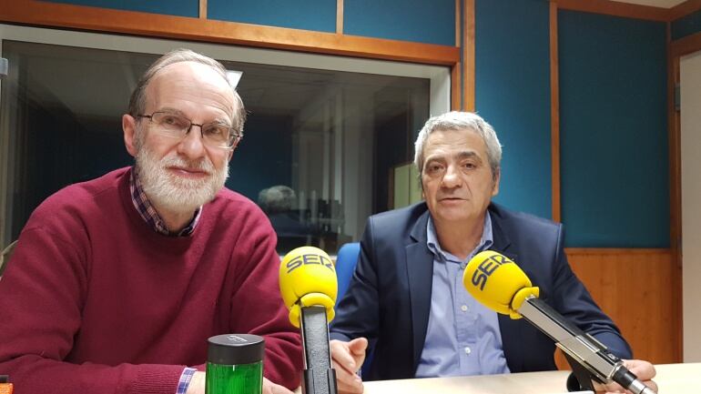 José Antonio Cagigas y Carlos Sánchez durante la tertulia de la Ventana