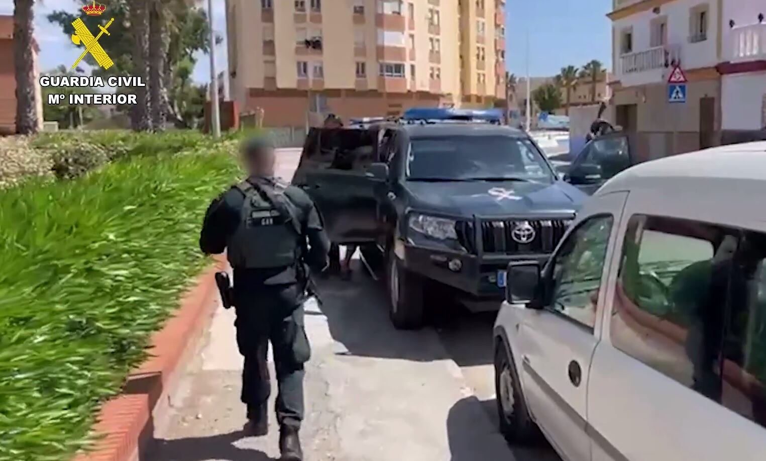 Momento de la detención del presunto narcotraficante