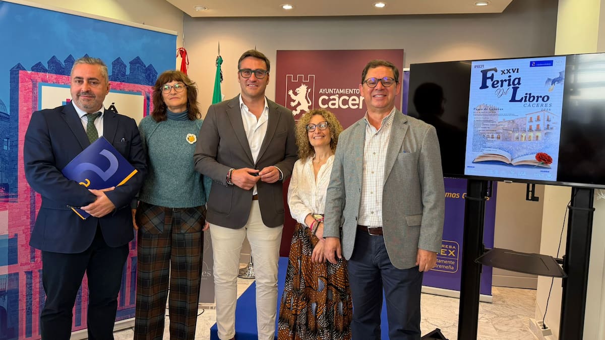 Cáceres reunirá a grandes autores en la XXVI Feria del Libro con un programa reforzado y más participación editorial