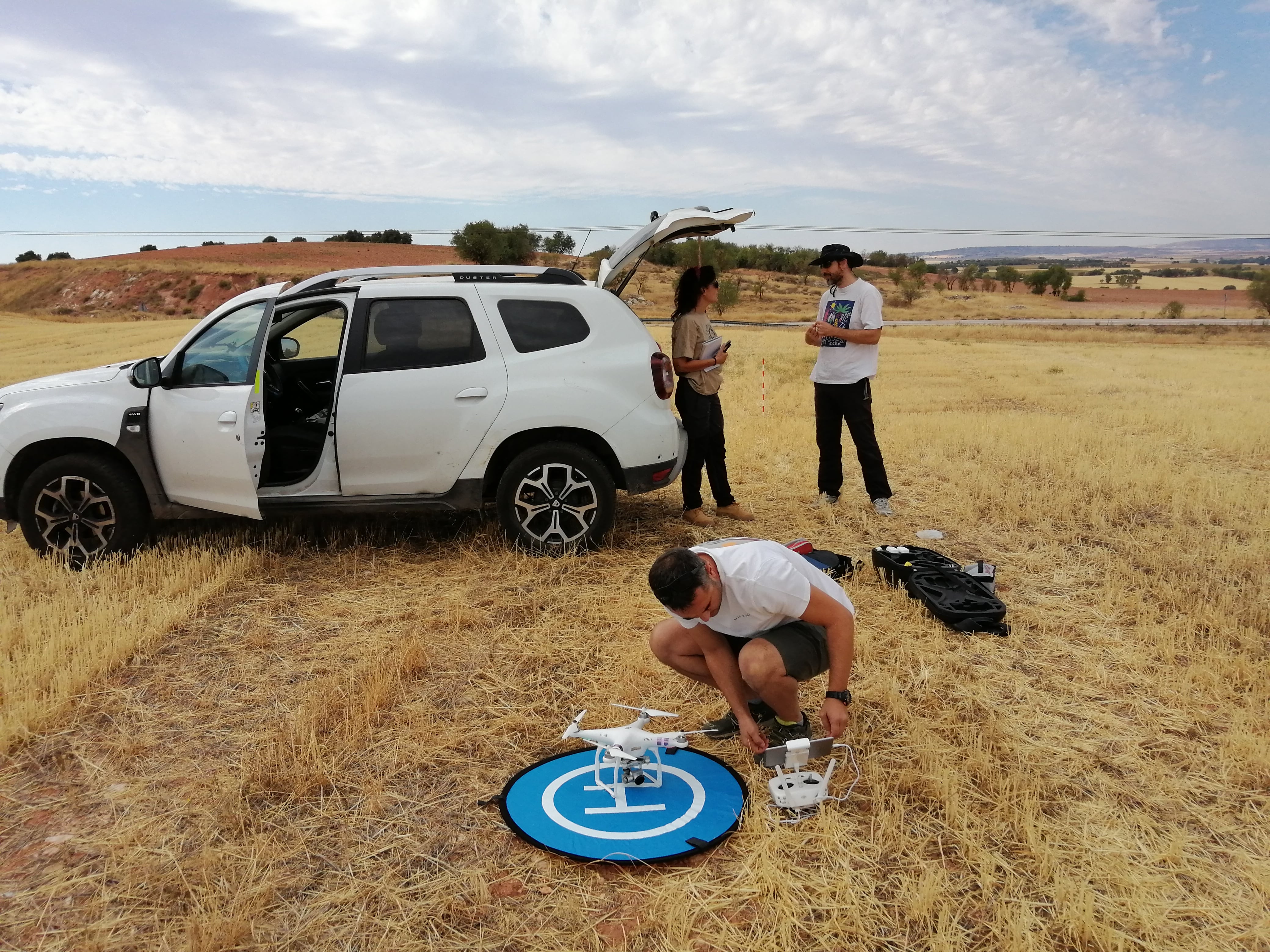 Trabajos de fotogrametría con dron en el complejo minero de lapis specularis de Torrejoncillo del Rey (Cuenca).