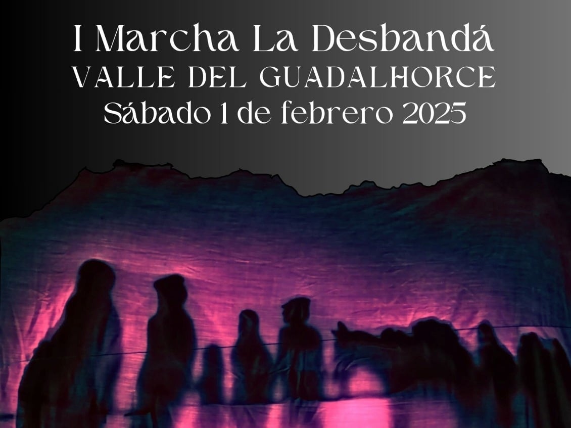 Cartel de la primera marcha de La Desbandá en el Valle del Guadalhorce de Málaga