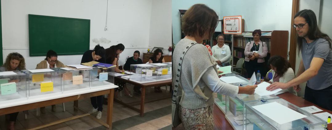 Uno de los colegios electorales de Arrecife.