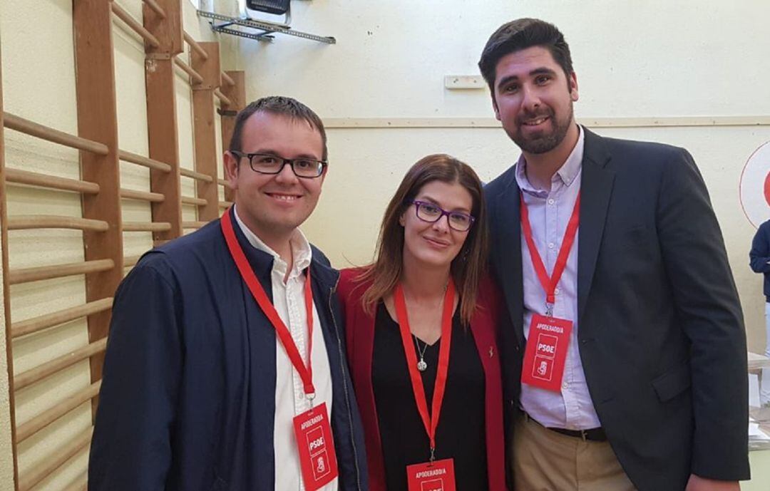 Noelia Posse, alcaldesa de Móstoles y candidata del PSOE, junto a Alex Martín, Secretario General del PSOE de Móstoles