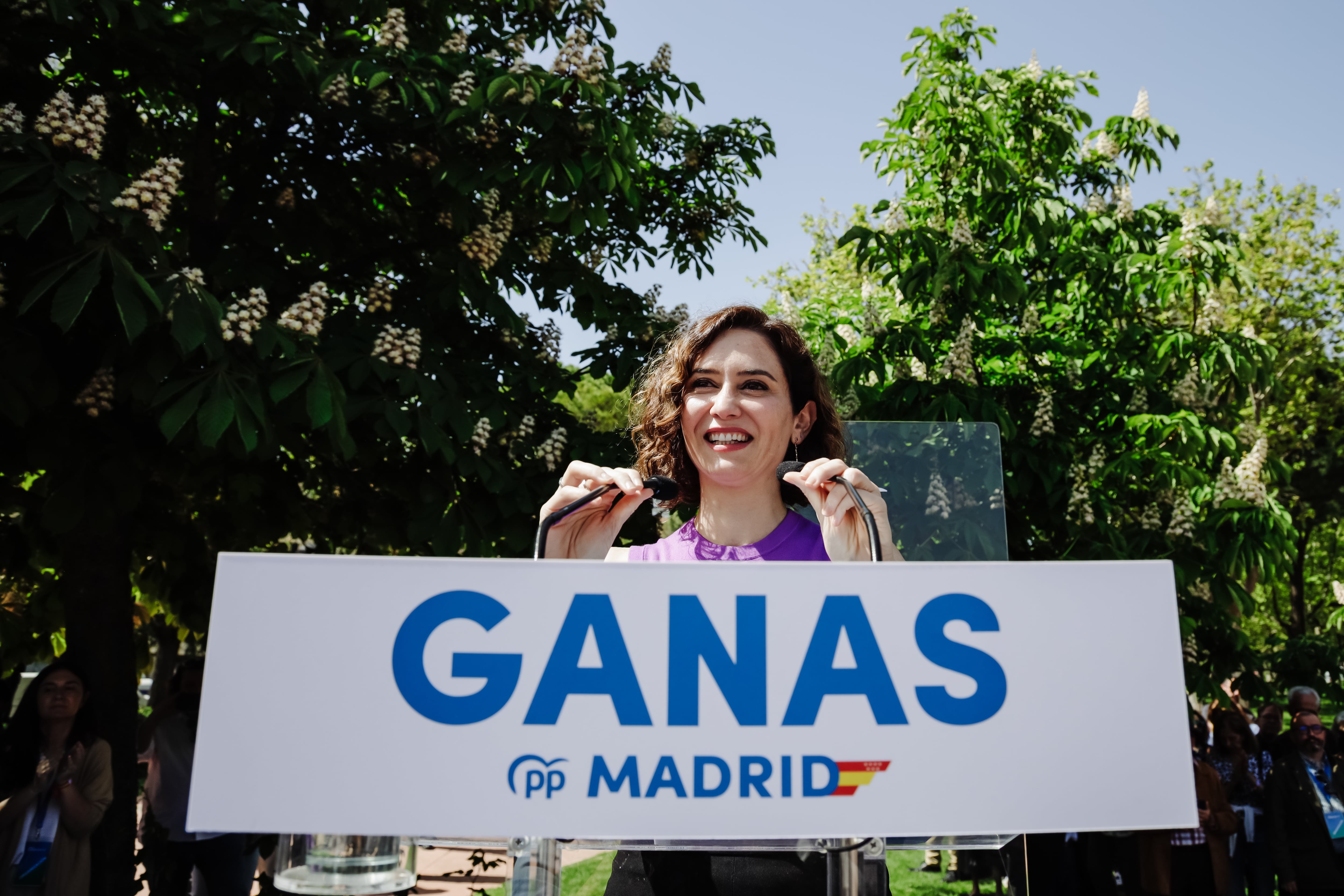 Díaz Ayuso en su acto en Majadahonda.