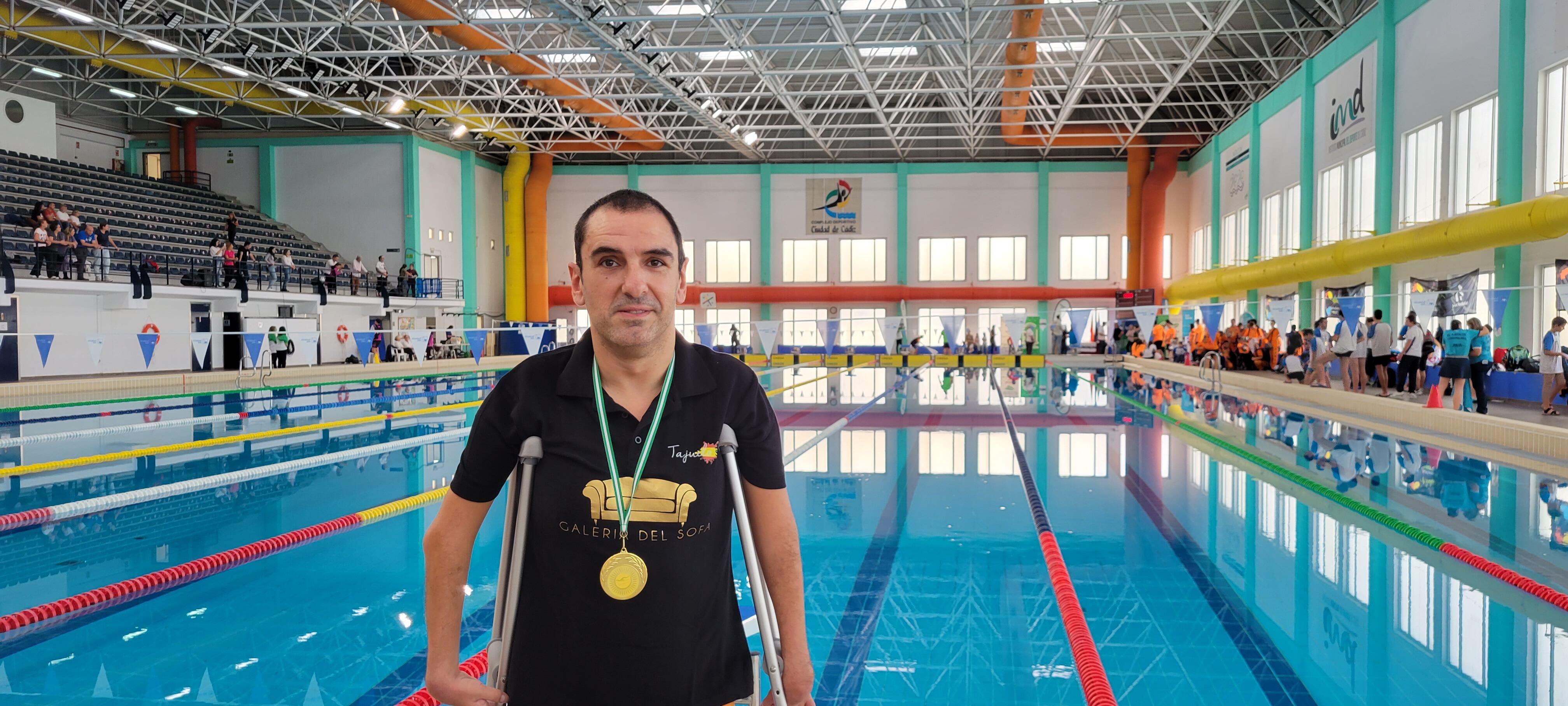 Miguel Ángel Martínez Tajuelo, campeón de Andalucía de natación adaptada.