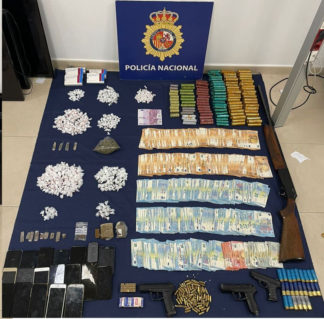 Material intervenido por la Policía Nacional