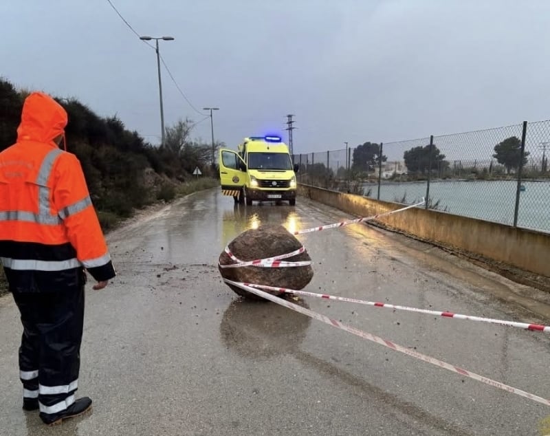 Las lluvias dejan daños en Totana