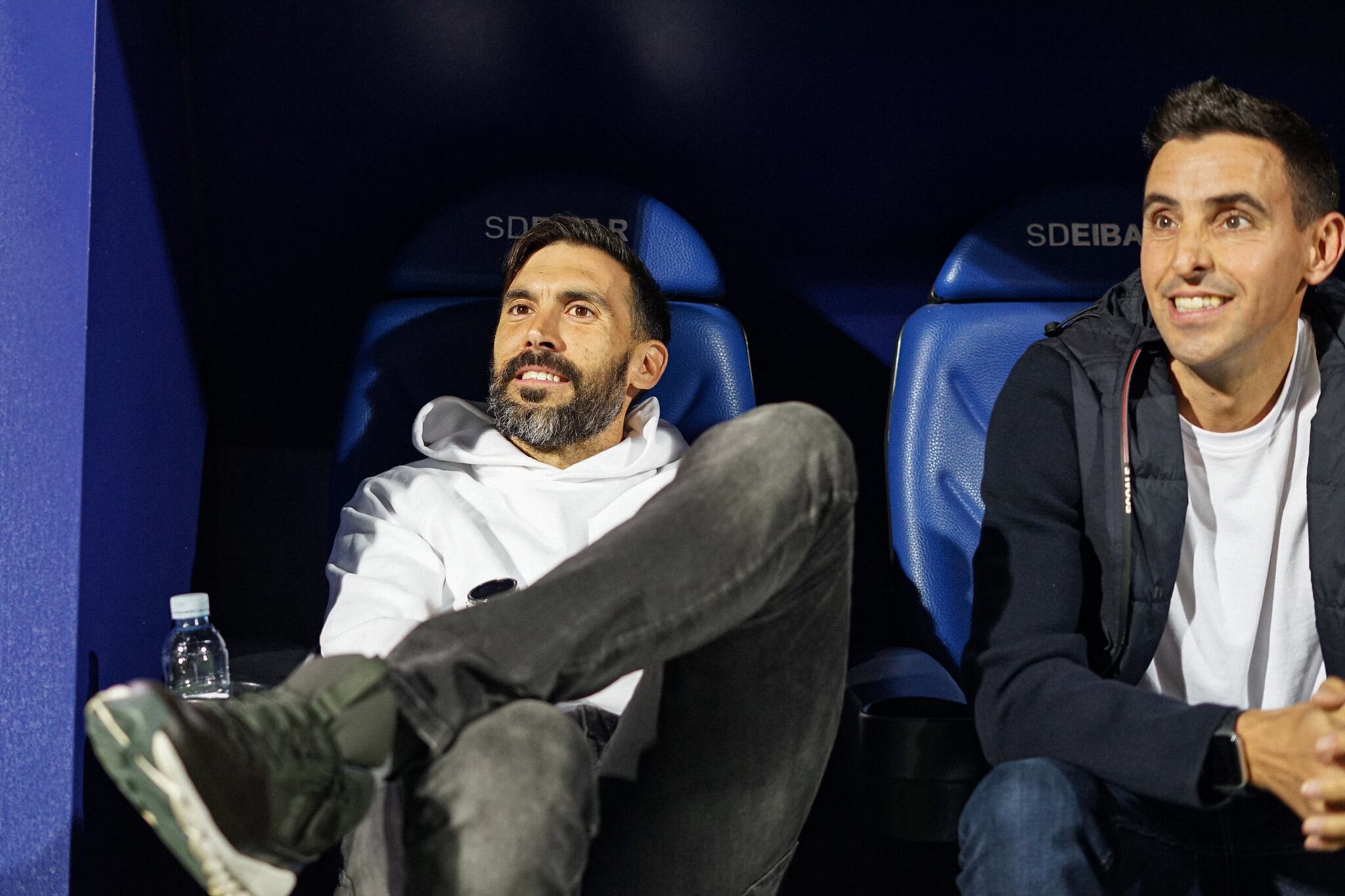 Sarabia, a la banqueta durant el partit contra l'Eibar.