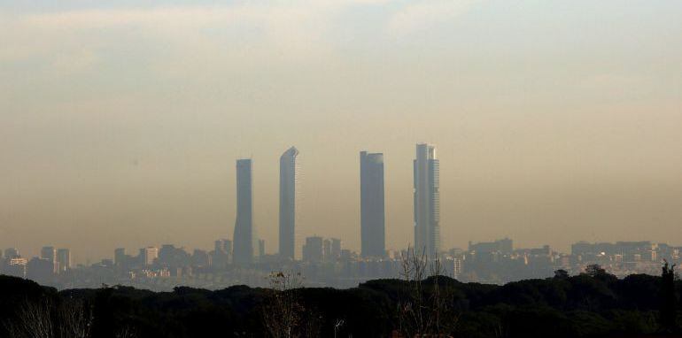 La &#039;boina&#039; de contaminación sobre la ciudad de Madrid