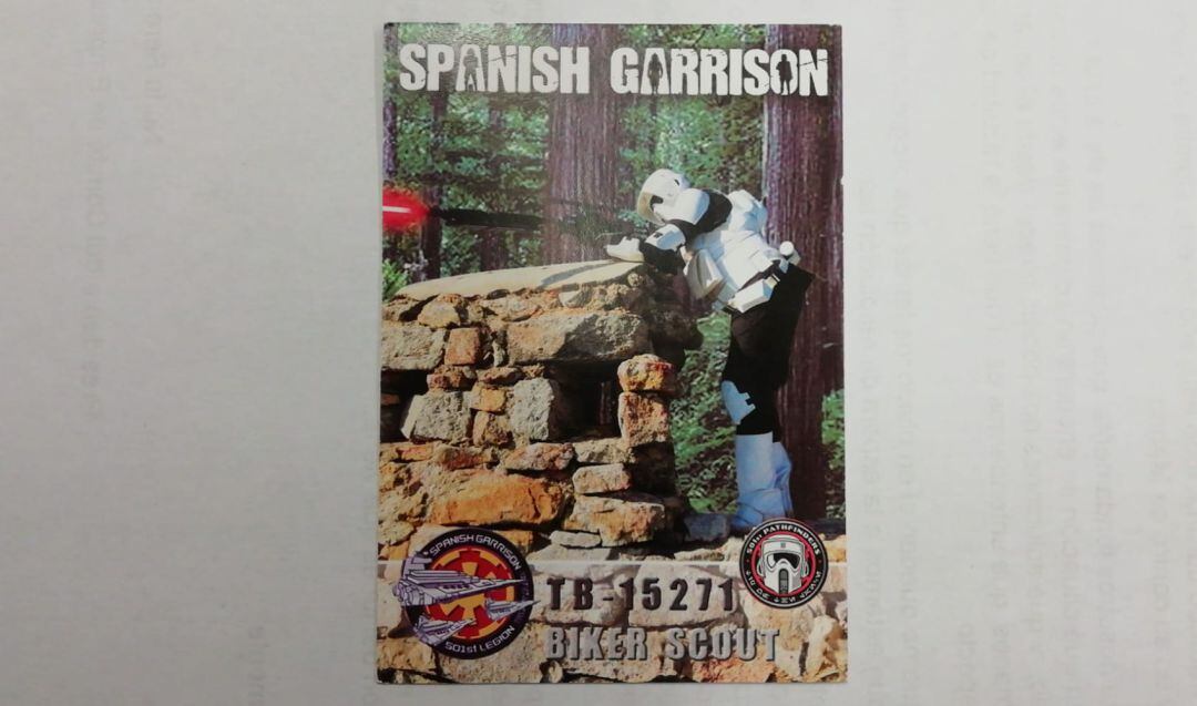 Tarjeta de visita de la Spanish Garrison, la legión de soldados imperiales de Star Wars