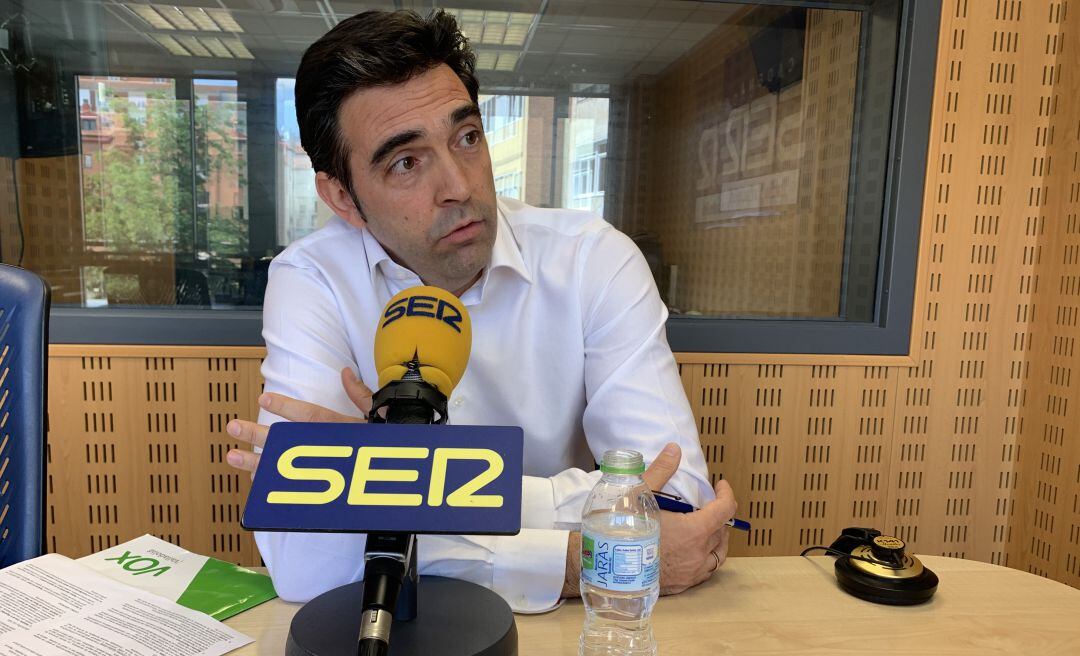 Javier García, candidato de Vox, al Ayuntamiento de Valladolid, durante la entrevista