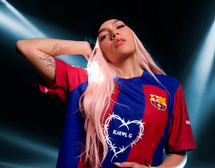 El logo de Karol G estará en la camiseta del Barça en el Clásico