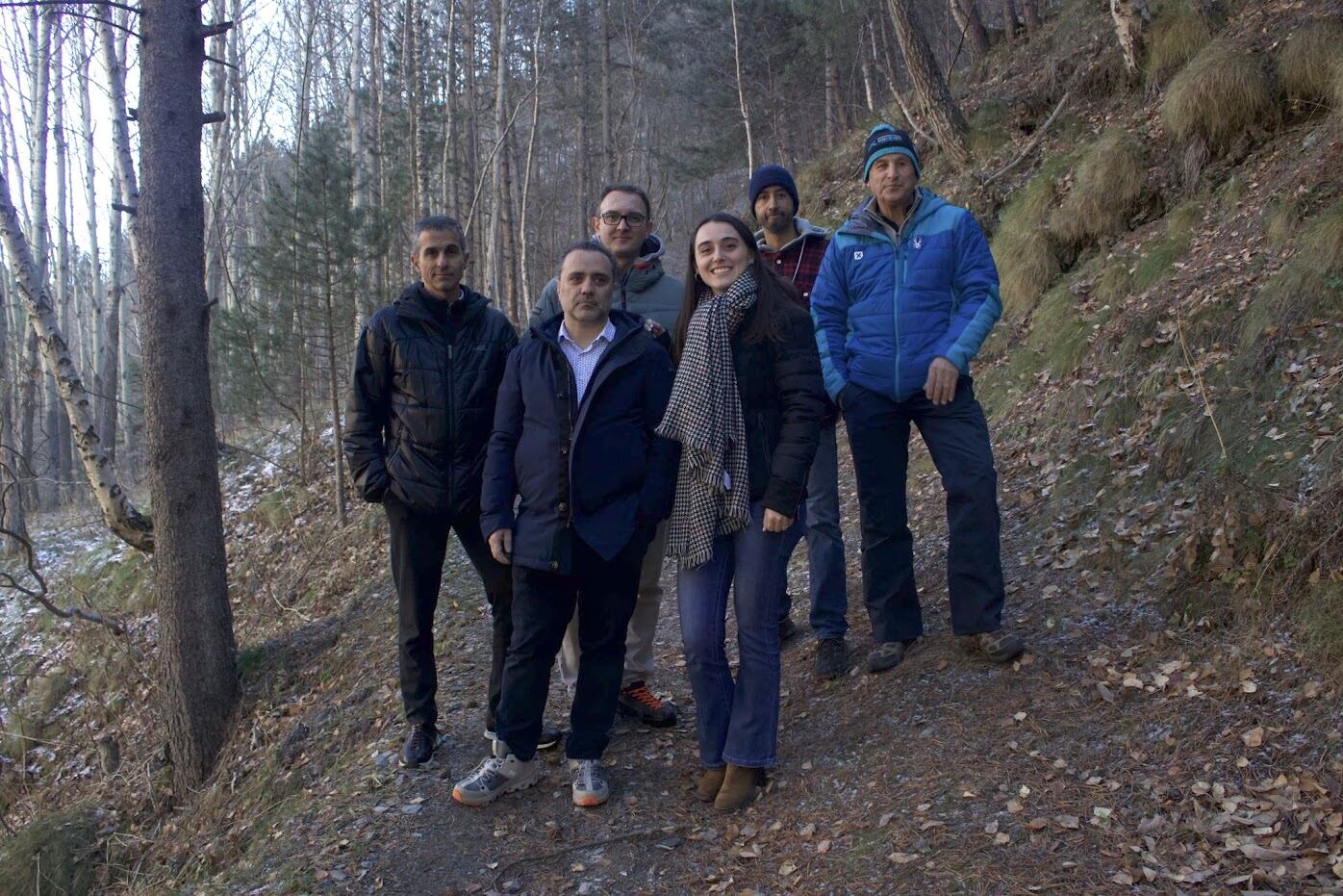 Els integrants de Demòcrates + Independents de Canillo durant l'acte d'avui.