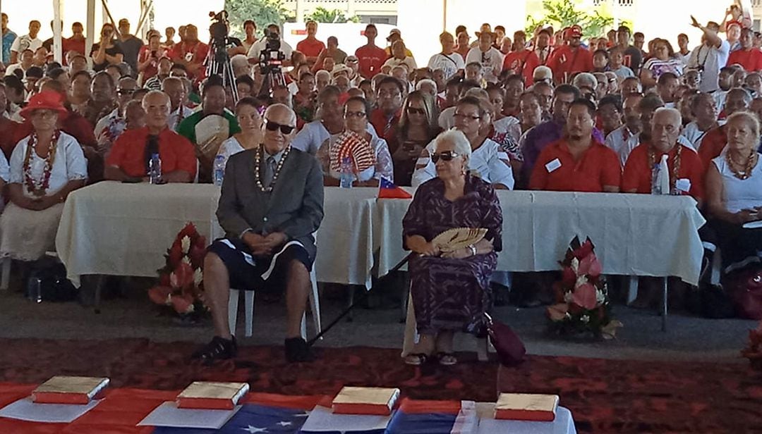 Imagen de los actos de investidura en Samoa