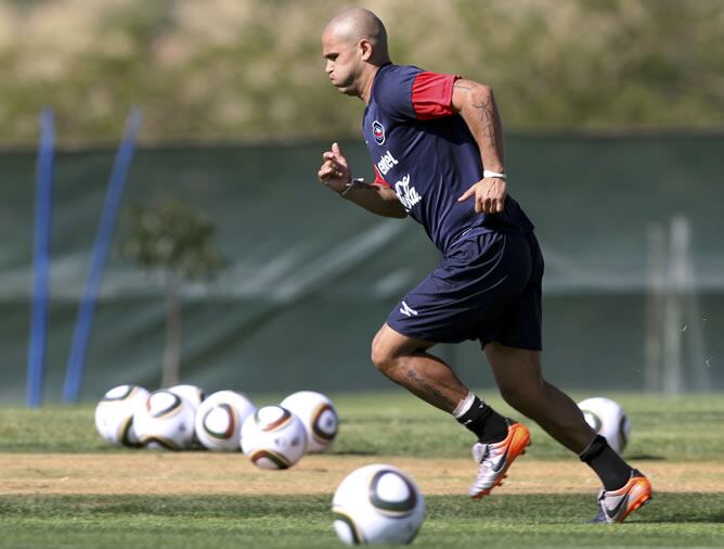 Suazo, antes del enfrentamiento contra Honduras