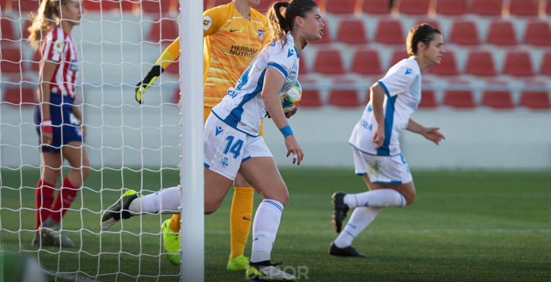 Momento tras anotar el gol el Deportivo Abanca