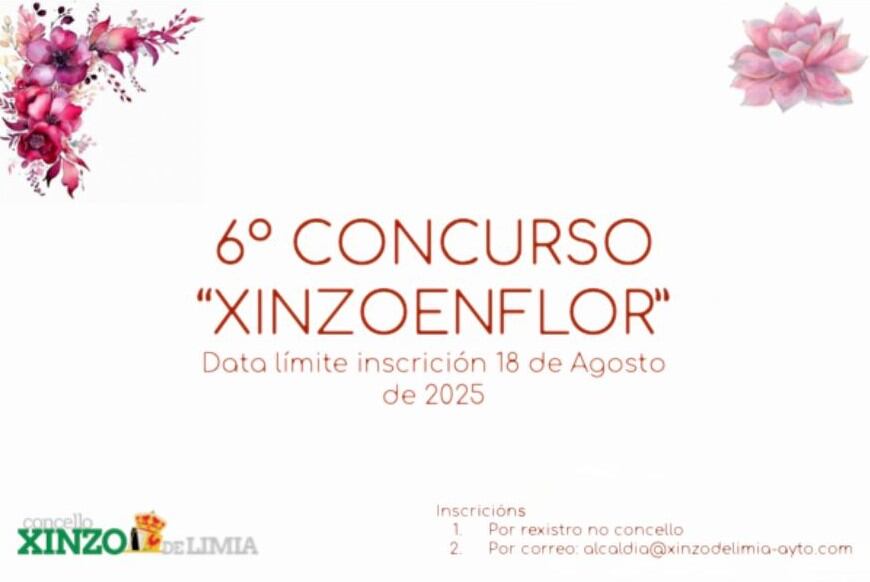 Cartel del concurso "Xinzo en flor"
