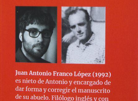 Nieto y abuelo en la reseña sobre el autor del libro, Juan Antonio Franco López