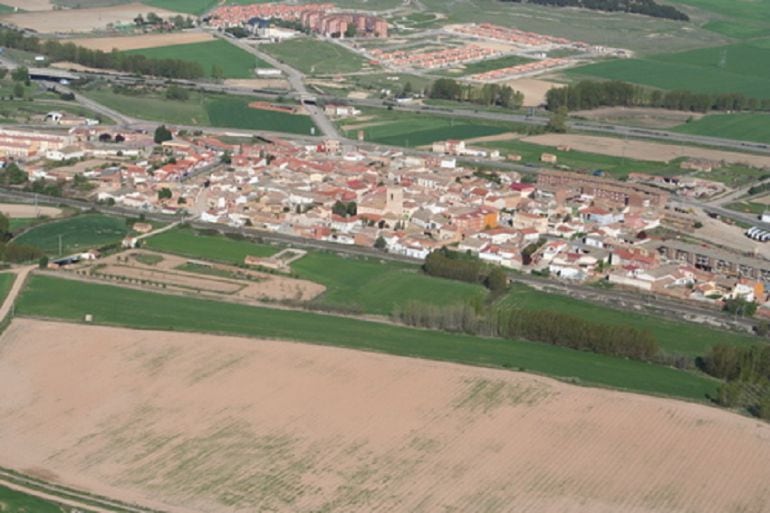 Imagen aérea de Magaz de Pisuerga (Palencia)