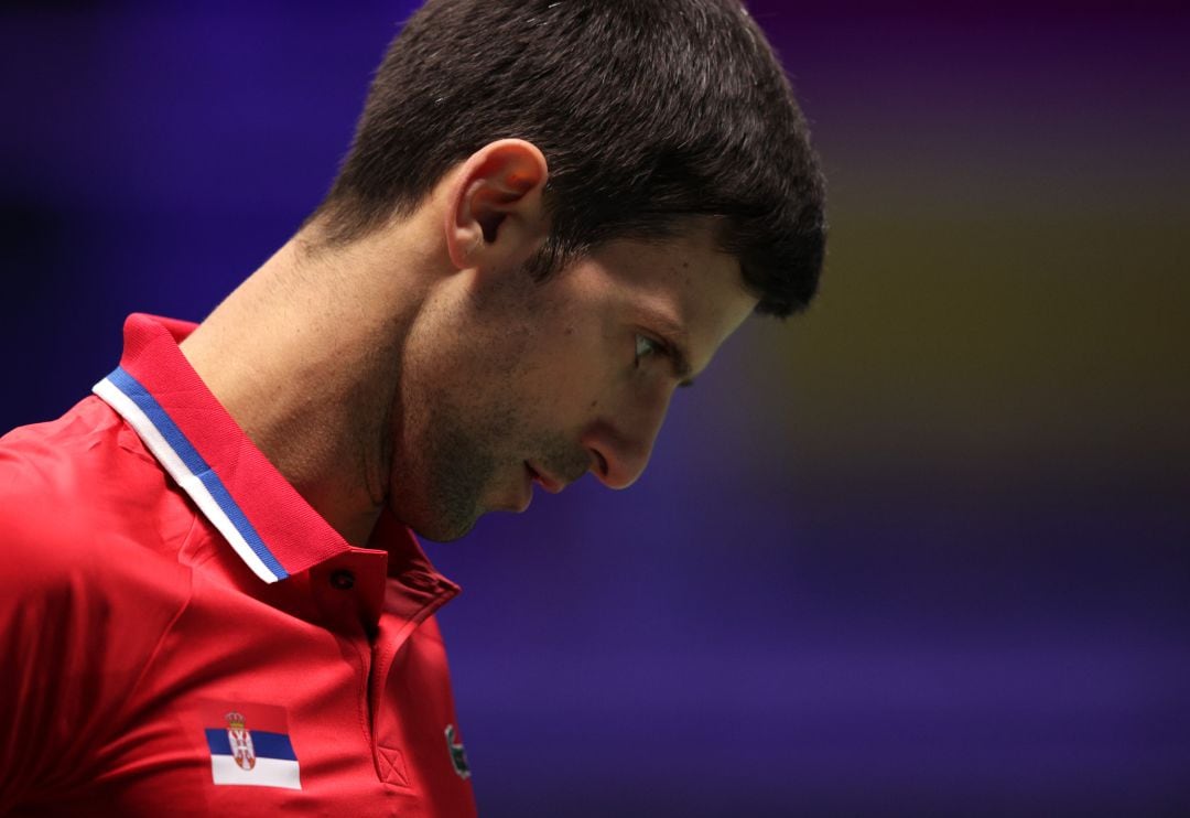 Djokovic, durante la Copa Davis. 