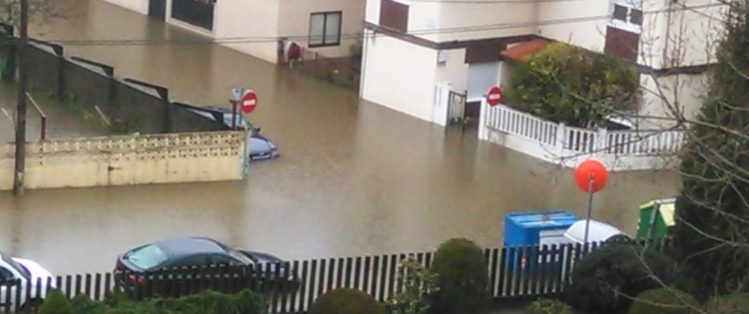 Inundaciones en Sada. Foto de archivo