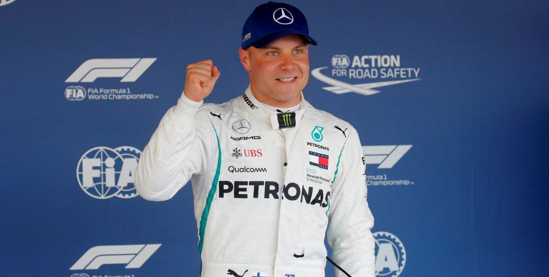 Valtteri Bottas festeja su primera posición