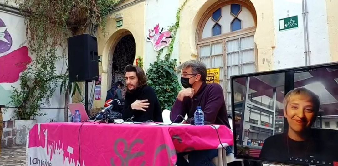 Un momento de la rueda de prensa este jueves en La Casa Invisible