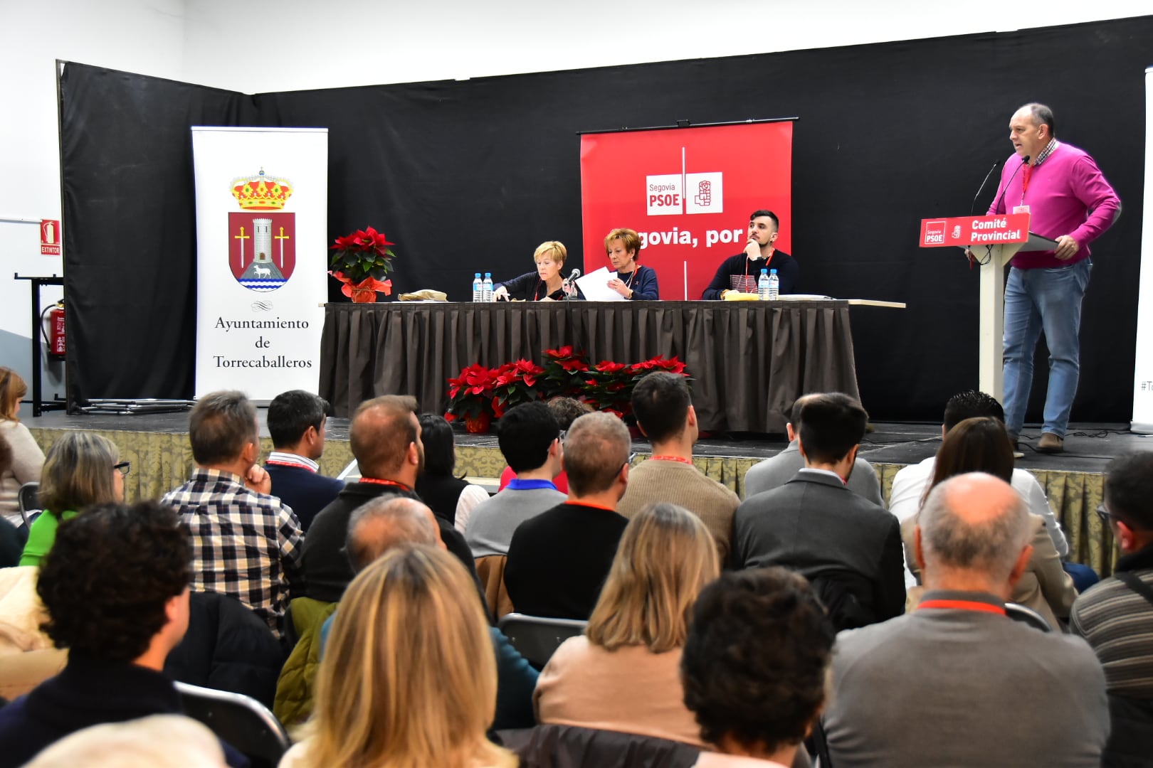 Intervención de José Luis Aceves, secretario general del PSOE de Segovia, durante el Comité Provincial