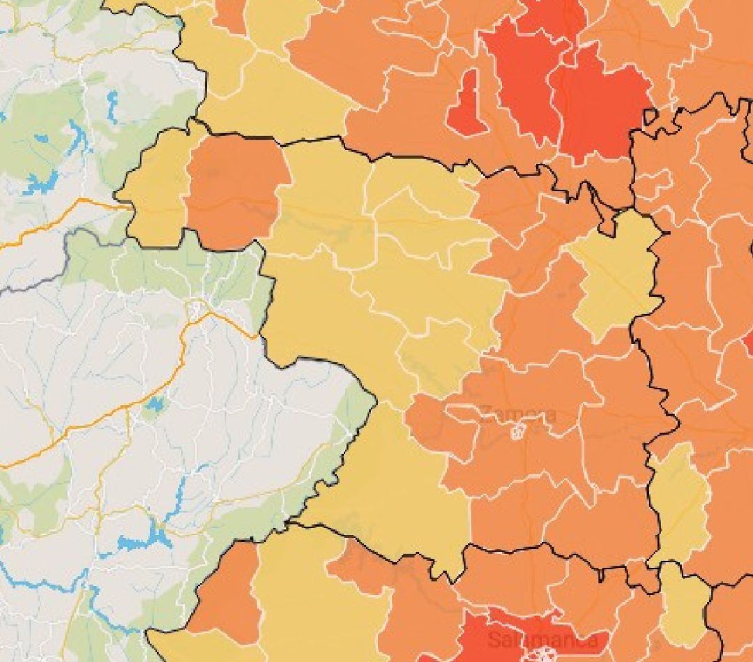 Situación de las Zonas Básicas de Salud de Zamora