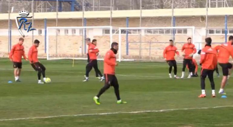 Imagen del entrenamiento del Real Zaragoza