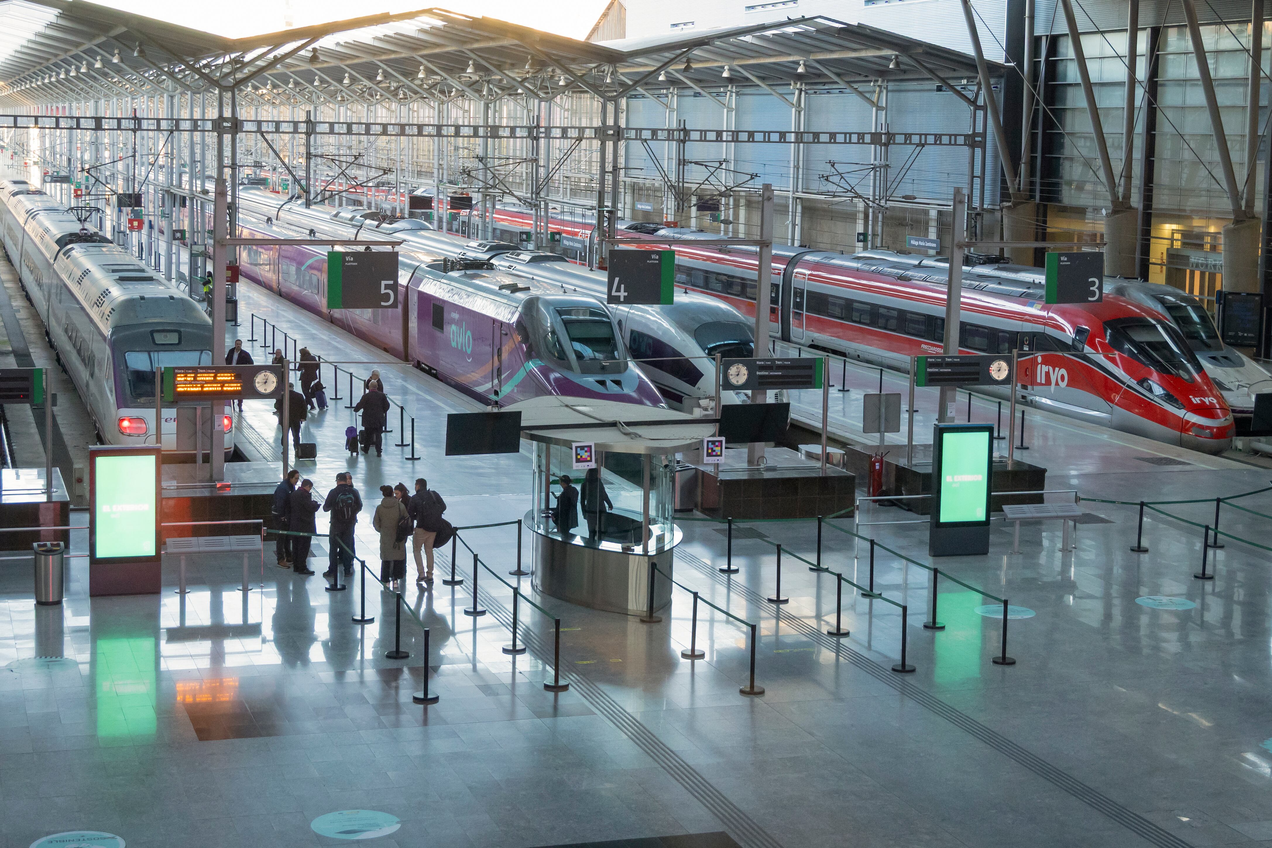 MÁLAGA, 19/01/2026.- Estación del AVE María Zambrano de Málaga a primera hora de este lunes tras el accidente ferroviario de Adamuz (Córdoba), en el que han muerto al menos 39 personas y que ha llevado a suspender el servicio de trenes entre Madrid y varias provincias andaluzas. EFE/Álvaro Cabrera