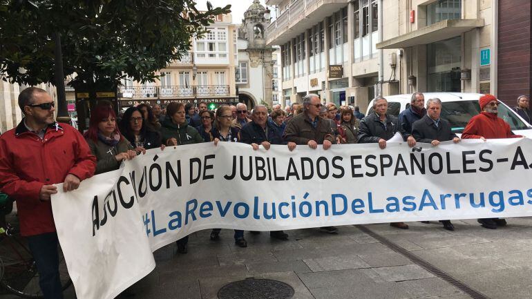 Manifestación de jubilados en Lugo